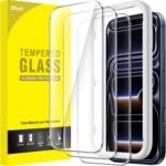 JETech Screen Protector for iPhone 17 Pro 6.3-Inch, Tempered Glass Film with Easy Installation Tool, 9H Hardness, Case-Friendly, 3-Pack - Image 2