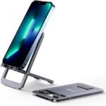 JSAUX Cell Phone Stand, Foldable Aluminum Adjustable Phone Holder for Desk Portable Travel Essentials Office Accessories for iPhone 17 16 15 14 13 Pro Max Samsung S25 S24 S23 Ultra Kindle-Gray - Image 2