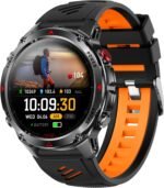 Jooeniok Waterproof Outdoor Smartwatch with 1.46-inch Display, GPS, Led Flashlight, Compass, 540mah Battery, 100+ Sports Modes and Bluetooth Calling for Fitness and Adventure - Image 2