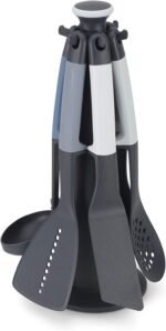 Joseph Joseph Elevate Carousel Nylon Kitchen Utensil Set with Rotating Storage Stand, 6-piece, Sky - Image 2