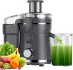 Juicer Machine, 500W Centrifugal Juicer Extractor with 3 Speed & Wide Mouth 3” Feed Chute for Fruit Vegetable, High Yield Juicer Included Cleaning Brush for Easy to Clean - Image 2