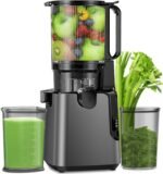 Juicer Machines with 5.8" Large Feed Chute, Cold Press Juicer for Whole Vegetables and Fruits 400W, Slow Masticating juicer Easy to Clean Juice Extractor Machine High Juice Yield - Image 2