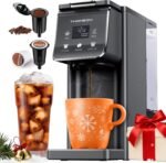 K Cup Coffee Maker With Bold Setting, Single Serve Hot & Iced Coffee Maker for K-Cup and Grounds, 52oz Removable Reservoir, 6 to14oz Brew Sizes, Pod Coffee Machine With Reusable Filter, Gray - Image 2