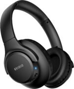 KVIDIO Bluetooth Headphones Over Ear, 65 Hours Playtime Wireless Headphones with Microphone, Foldable Lightweight Headset with Deep Bass, HiFi Stereo Sound Low Latency for Travel Work Cellphone - Image 2