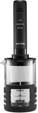 Keurig SimpleCafe Frother, Rechargeable Handheld Milk Frother for Lattes, Cappuccinos & Iced Coffee, USB Cord Included, Microwave-Safe Frothing Cup, Hot & Cold Foam Maker - Image 2