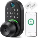 Keypad Smart Door Lock with Knob, Yamiry Keyless Entry Digital Lock with Handle, Fingerprint Electronic Knob for Front Door - Image 2