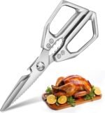 Kitchen Scissors for Food Japanese - Poultry Shears, Japanese All Purpose Heavy Duty for Chicken Wing/Bone, Meat, Quail, Fish, Turkey, Vegetables, Stainless Steel Cooking Aid Scissors, Dishwasher Safe - Image 2