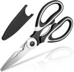 Kitchen Shears - QtoiKce Kitchen Scissors Heavy Duty Stainless Steel Food Shears for Cutting Meat, Fish, Poultry Shears Multipurpose Utility Scissors - Image 2