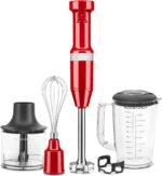 KitchenAid Variable Speed Corded Hand Blender with Accessories, Empire Red, KHBV83ER - Image 2