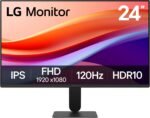 LG 24U411A-B 24-inch Full HD (1920 x 1080) IPS Computer Monitor, 120Hz, HDR10, Reader Mode, Flicker Safe, HDMI, Slim Stand Base, Black - Image 2