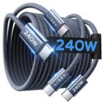 LISEN USB C to USB C Cable, 240W C to C Cable Fast Charging [6.6ft, 2-Pack] Type C Charger Fast Charging USBC to USBC Cable for iPhone 17 16 15 Pro Max iPad MacBook Pro Samsung S25 - Image 2