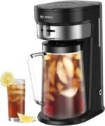 LITIFO Iced Tea Maker and Iced Coffee Maker Brewing System with 2.5-quart Pitcher, sliding strength selector for Taste Customization, Stainless Steel (Black 2.0) - Image 2