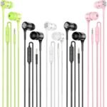 LWZCAM Wired Earbuds with Microphone 5 Pack, in-Ear Headphones with Heavy Bass, High Sound Quality Earphones Compatible with iPad, Laptop, MP3, Android Smartphones, Fits All 3.5mm Jack Device - Image 2