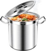 Large Stock Pot-35QT Stainless Steel Stockpot with Lid, Heavy Duty Tri-Ply Bottom Commercial Grade Stock Pot & Stockpots for Boiling Cooking Soup Stew Canning Cooking Pots, Cookware Sauce Pot - Image 2