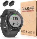 Liuyuxi 3-Pack Tempered Glass Screen Protector for Garmin Forerunner 255/255 Music With Silicone Anti-Dust Plug,Anti-Scratch, High Definition Protective Film. - Image 2