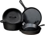 Lodge Pre-Seasoned Cast Iron 5 Piece Set, Black - Image 2