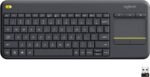 Logitech K400 Plus Wireless Touch TV Keyboard with Easy Media Control and Built-in Touchpad, HTPC Keyboard for PC-Connected TV, Windows, Android, ChromeOS, Laptop, Tablet - Black - Image 2