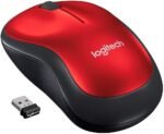 Logitech M185 Wireless Mouse, 2.4GHz with USB Mini Receiver, 12-Month Battery Life, 1000 DPI Optical Tracking, Ambidextrous, Compatible with PC, Mac, Laptop - Red - Image 2