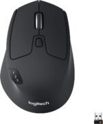 Logitech M720 Triathlon Wireless Mouse, Bluetooth, USB Unifying Receiver, 1000 DPI, 6 Programmable Buttons, 2-Year Battery, Compatible with Laptop, PC, Mac, iPadOS - Black - Image 2