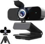 Lusinx 2K Webcam for Computer, USB Plug&Play, Auto Low Light Correction, Privacy Cover, Tripod, Wide Angle for Meeting/Online Video/Zoom, Web Cam with Microphone - Image 2