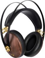 MEZE AUDIO | 99 Classics Walnut Gold | Wooden Closed-Back Headphones for Audiophiles | Gaming | Podcasts | Home Office | Wired Over-Ear Headphones with Mic and Self Adjustable Headband - Image 2