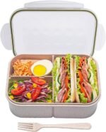 MISS BIG® Bento Box,Bento Box Adult,Lunch Box,Leak Proof Lunch Containers,No BPAs and No Chemical Dyes Bento Lunch Box,Dishwasher and Microwave Safe Lunch Containers for Adults(1900ml White) - Image 2