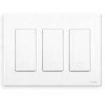 MOES Smart Single Pole Light Switch, 2.4GHz WiFi Smart Wall Switch, Needs Neutral Wire, Multi-Control, Smart Life/TUYA APP Control, Voice Control with Alexa/Google Home, White 3 Gang - Image 2