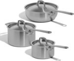 Made In Cookware - 6 Piece Stainless Saucepan Set - 5 Ply Clad - Includes Stainless Steel Saucepans and Saucier with Lid - Professional Cookware - Crafted in Italy - Image 2