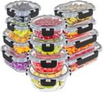 Magic Mill Premium Borosilicate Glass Food Storage Containers with lids Set | 24pc Sets with 12 Bowls & 12 Airtight Locking Lids for Lunch & Meal Prep, Safe for Oven, Freezer, Dishwasher, BPA-Free - Image 2