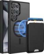 Magnetic for Samsung Galaxy S24 Ultra Case with Detachable Magnetic Wallet, Compatible with MagSafe, Credit Card Holder, RFID Blocking, Military Protective Slim Phone Cover, Black - Image 2