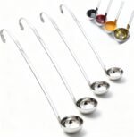 Markeny 4 Pieces Stainless Steel Soup Ladle Metal Handle Ladle with Pouring Rim,1oz/2oz/3oz/4oz Set Ladles for Cooking Soup Sauce - Image 2