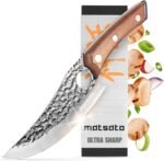 Matsato Chef Knife - Perfect Kitchen Knive for Cooking, Chopping. Japanese Steel Knife for Home, BBQ. For Balance & Control, 6.3 Inch - Image 2