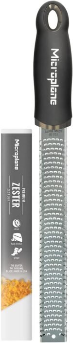 Microplane Premium Classic Series Zester 18/8, Black - Lemon Zester & Cheese Grater & Vegetable Grater - Citrus, Parmesan Cheese, Garlic, Ginger, Nutmeg, Chocolate - Stainless Steel Grater - Image 2