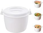 Microwave Rice Cooker, Non-Stick Microwave Steamer, BPA-Free 1.8L or 2.6L Container Perfect for Small Kitchens (2.8L) - Image 2