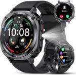 Military Smart Watches for Men(Answer/Make Calls), 1.39" HD Fitness Watch, 24/7 Heart Rate Sleep Monitor, Smart Watch for Men,114+ Sport Modes, IP68 Waterproof Smartwatch for Android iOS, 30Day, Black - Image 2