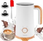 Milk Frother, Electric Milk Frother and Steamer 400W, Automatic Warm and Cold Foam Maker and Milk Warmer 4 in 1 with 2 Whisk for Latte, Cappuccino, Macchiato, Hot Chocolate Coffee - Image 2