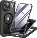 Miracase Magnetic for iPhone 15 Pro Max Case 6.7'' [Compatible with Magsafe] Full-Body Drop Proof Bumper Phone Case for iPhone 15 Pro Max with Built-in 9H Tempered Glass Screen Protector,Black - Image 2