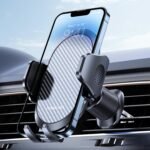 Miracase Phone Holders for Your Car with Metal Hook Clip, Air Vent Cell Phone Stand Car Mount, Universal Automobile Cradle for Garmin GPS Fit iPhone Android and All Smartphones, Dark Black - Image 2