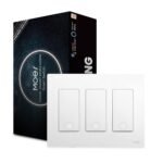 MoesGo 2nd Generation WiFi Smart Light Switch, Smart Wall Switch 2.4GHz WiFi, Neutral Wire Required, Smart Life APP Remote Control, Compatible with Alexa/Google Home, No hub Required White 3 Gang - Image 2