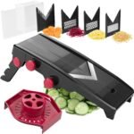 Mueller Austria Mandoline Slicer for Kitchen, Adjustable Vegetable Chopper, Fruit, Cheese Grater, Potato Chips Slicer - Black - Image 2