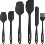 NileHome Silicone Spatula Set, 6 Pieces Food Grade Kitchen Utensils with Silicone Brush Heat Resistant BPA-free Rubber Spatula for Scraping, Baking, Cooking, Mixing - Image 2