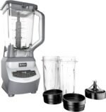 Ninja BL660 Professional Compact Smoothie & Food Processing Blender, 1100-Watts, 3 Functions -for Frozen Drinks, Smoothies, Sauces, & More, 72-oz.* Pitcher, (2) 16-oz. To-Go Cups & Spout Lids, Gray - Image 2