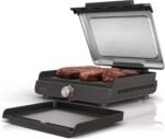 Ninja Griddle and Indoor Grill, 14’’, Electric Grill, For Steak, Burgers, Salmon, Veggies, and More, Pancake Griddle, Nonstick, Dishwasher Safe, 500F, Even Cooking, Silver, GR101 - Image 2