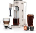 Ninja Pod & Grounds | Coffee Maker | XL Single-Serve | K-Cup Pod Compatible | Brews Grounds | Compact Design | Built-In Milk Frother | 68-oz. Reservoir, 6-oz. Cup to 24-oz. Mug Sizes | Stone |PB055AST - Image 2