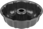 Novery 9.5" Non-stick Cake Pan, Heavy Duty Carbon Steel Fluted Tube Round Baking Pan,Buntz Pound Cake Pan Mold,Tube Bakeware,Baking Mold for Jello,Gelatin,Chocoflan,Flan - Image 2