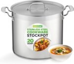 NutriChef 20 Quart Heavy-Duty Stockpot with Stainless Lid - Large Pot for Induction, Gas & Electric Cooktops, Perfect for Soups & Stews - Image 2