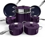Nuwave Lux 13pc Forged Lightweight Cookware Set PFAS Free, Healthy G10 Duralon Ceramic Coating, Ultra Non-Stick, Stay-Cool Handles, Works on All Cooktops & Induction Ready - Image 2