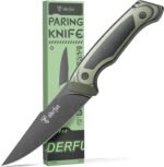 ODERFUN 5.5 Inch Kitchen Utility Knife - Rust-Resistant Full-Tang Steel, G10 Handle - Professional Outdoor Chef Knife for Fruit & Vegetable Slicing, Paring & Tomatoes (Knife For Men) - Image 2