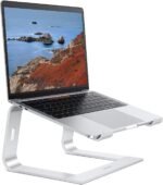OMOTON Laptop Stand, Detachable Laptop Mount, Aluminum Laptop Holder Stand for Desk, Compatible with MacBook Air/Pro, Dell, HP, Lenovo and All Laptops (11-16 inch), Silver - Image 2