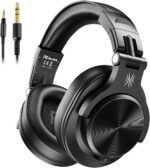 OneOdio A71 Hi-Res Studio Recording Headphones - Wired Over Ear Headphones with SharePort, Monitoring Mixing Foldable Headset with Stereo Sound, 3.5/6.35MM Jack for PC Computer DJ Guitar-Black - Image 2